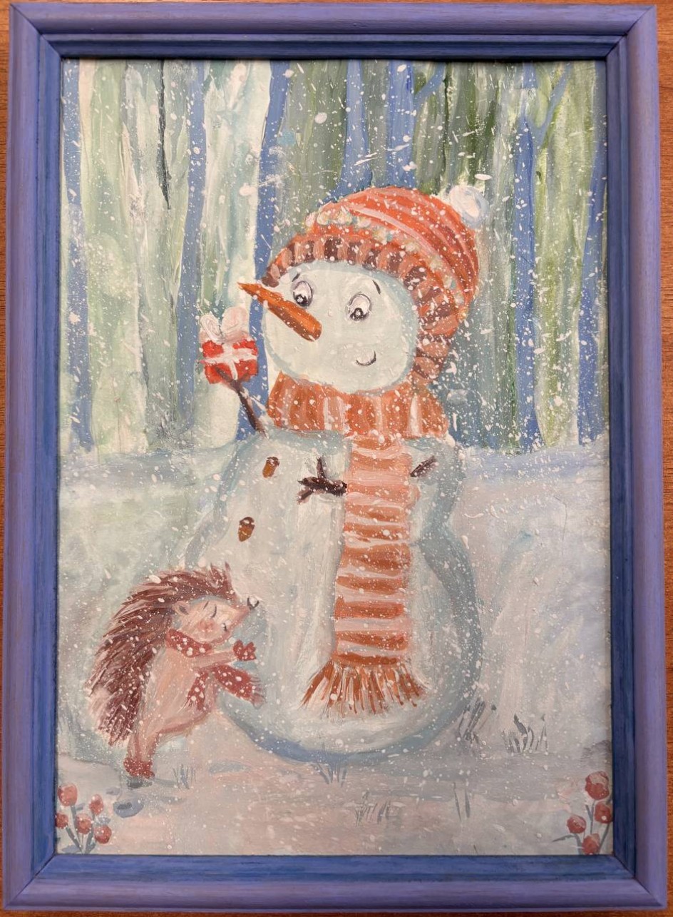 «Сказка о дружбе: ёжик и снеговик»