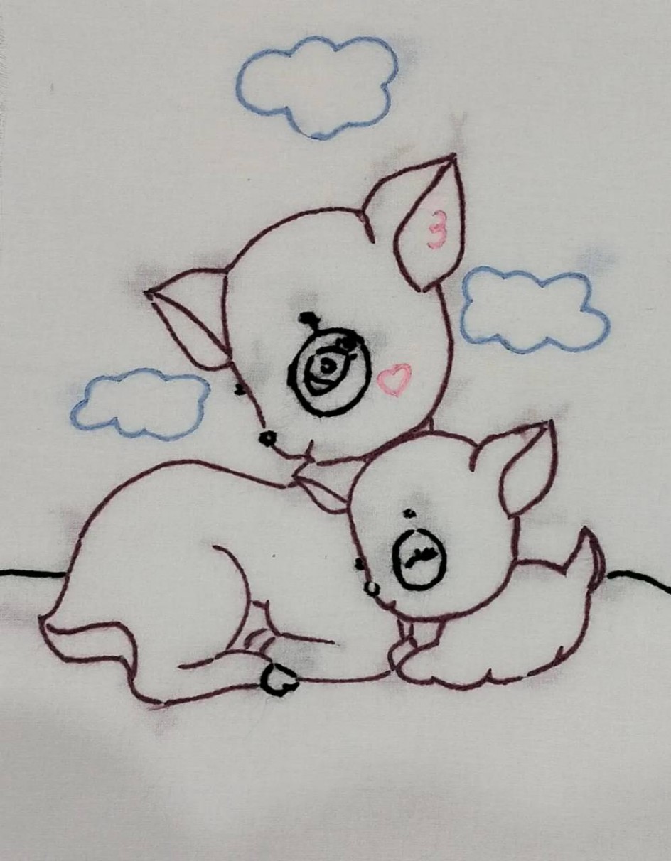 Оленёнок с мамой