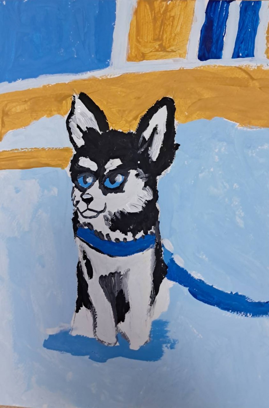 Хаски на прогулке