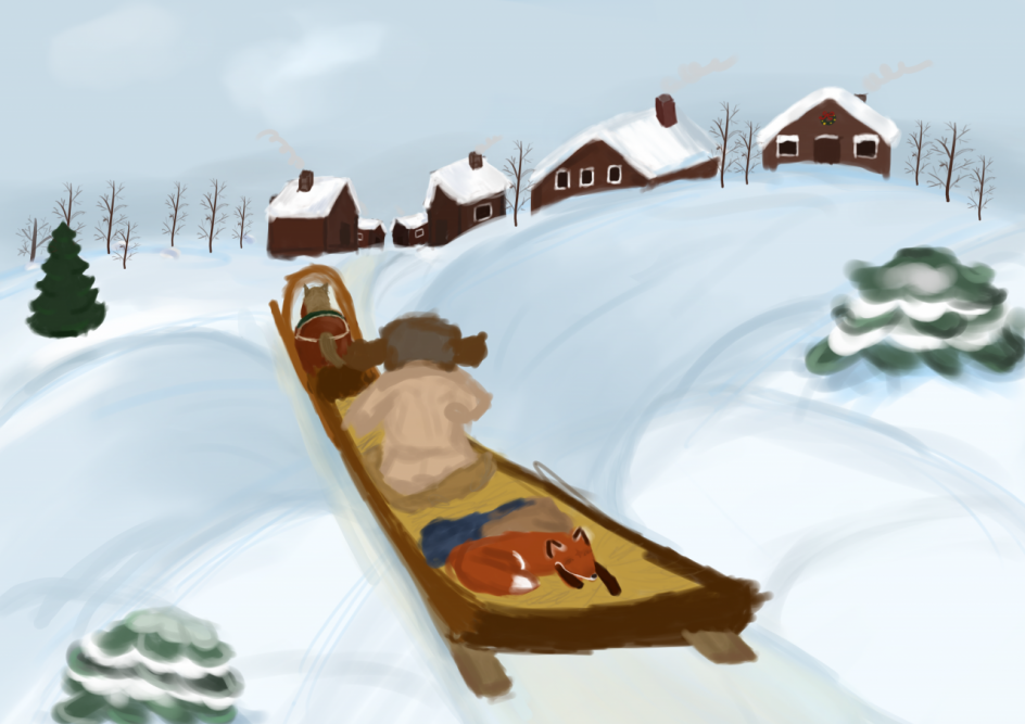 Иллюстрация к русской народной сказке «Лиса и Волк»