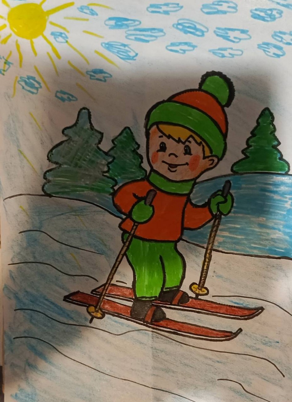 "Мороз и солнце день чудесный веселому лыжнику"