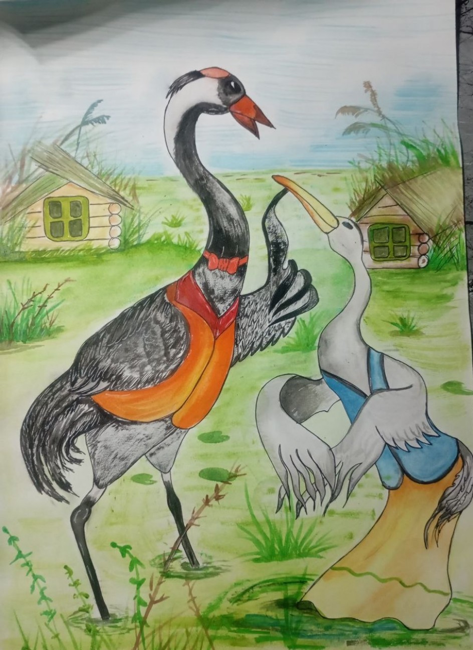 Журавль и цапля