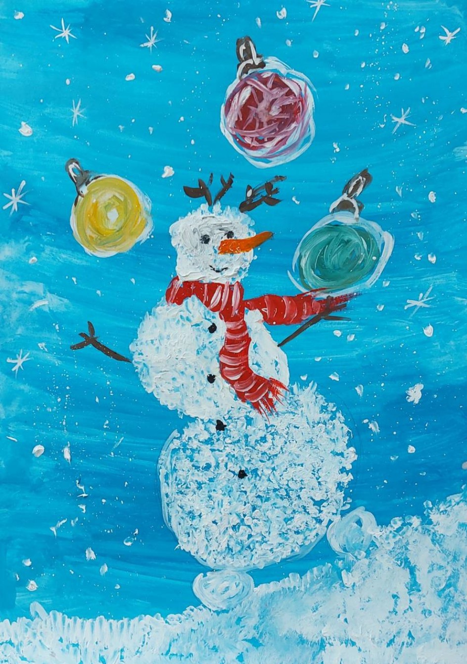 Весёлый снеговик