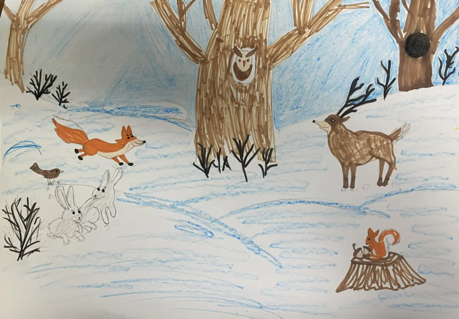 Животные зимой