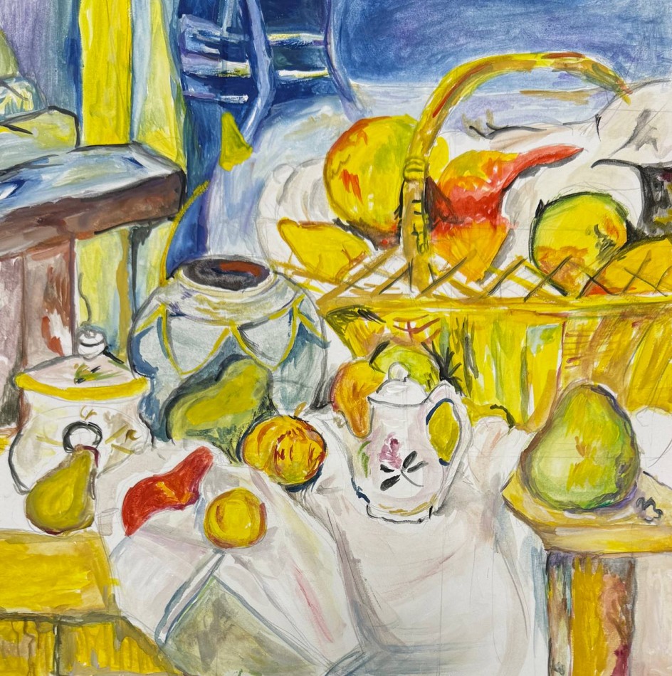 "Натюрморт с корзиной для фруктов"