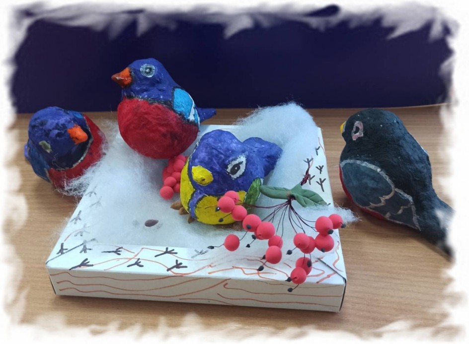 Снегири и синички