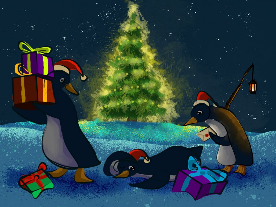 "Рождество в Арктике", открытка