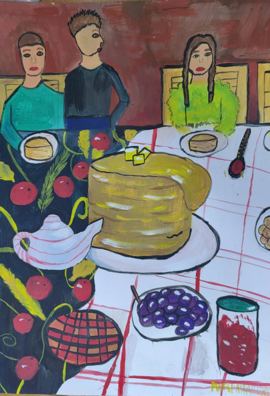 За столом на Масленицу