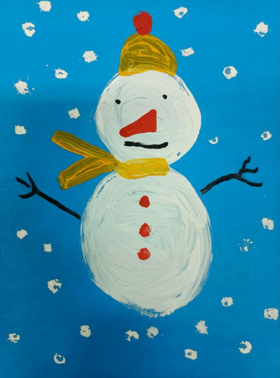 Весёлый снеговик