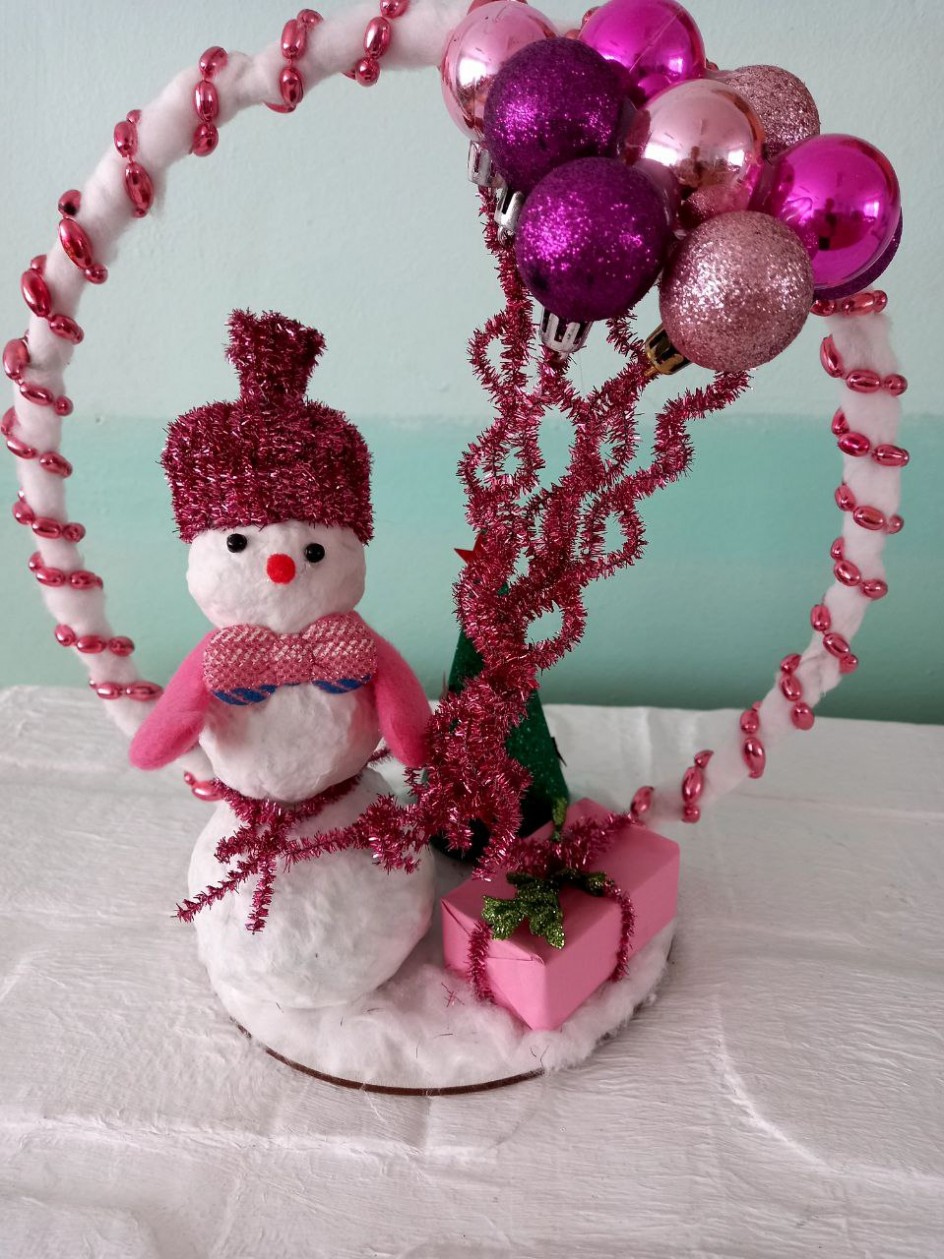 Праздничный снеговик