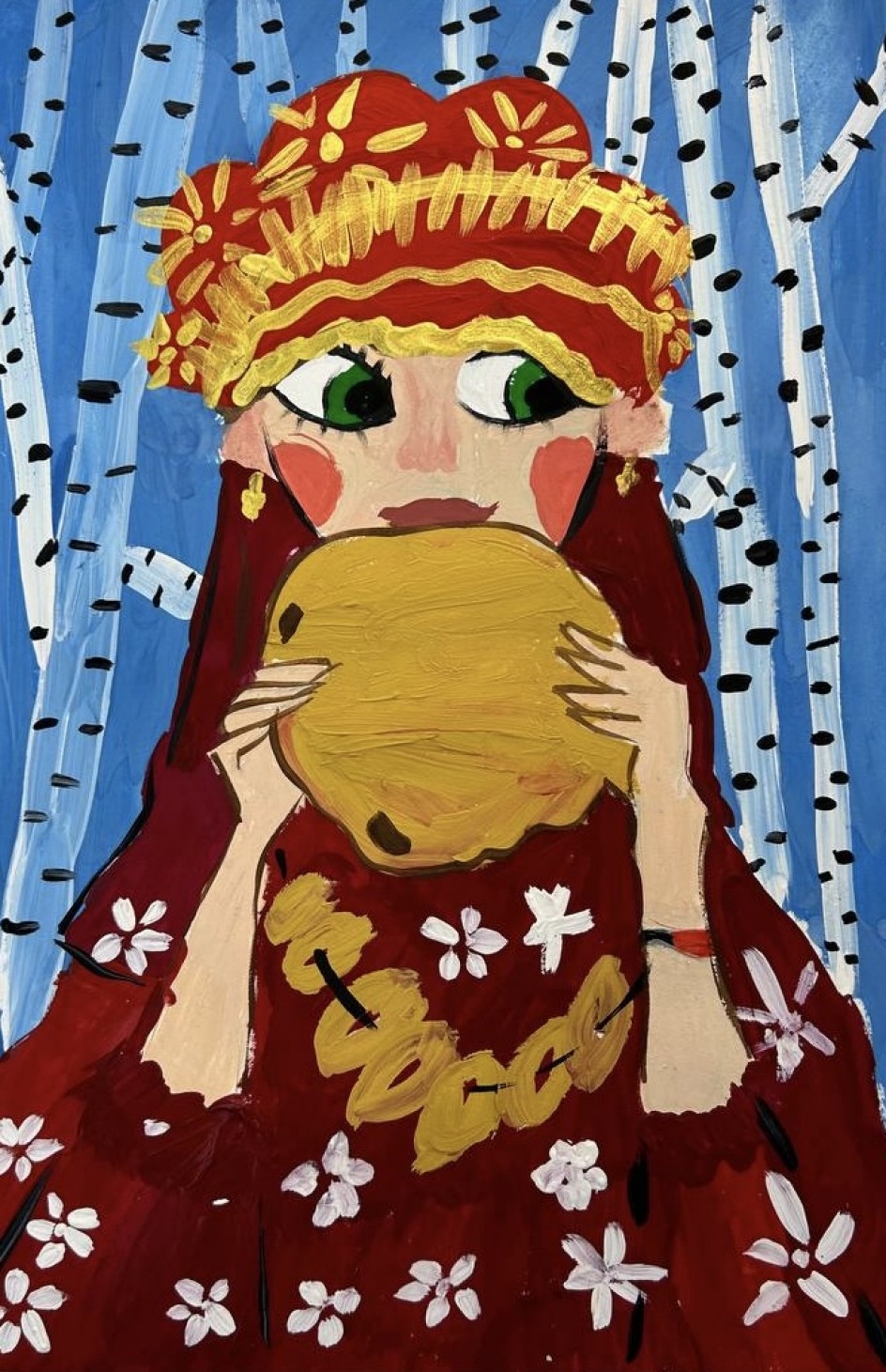 Девушка на масленице