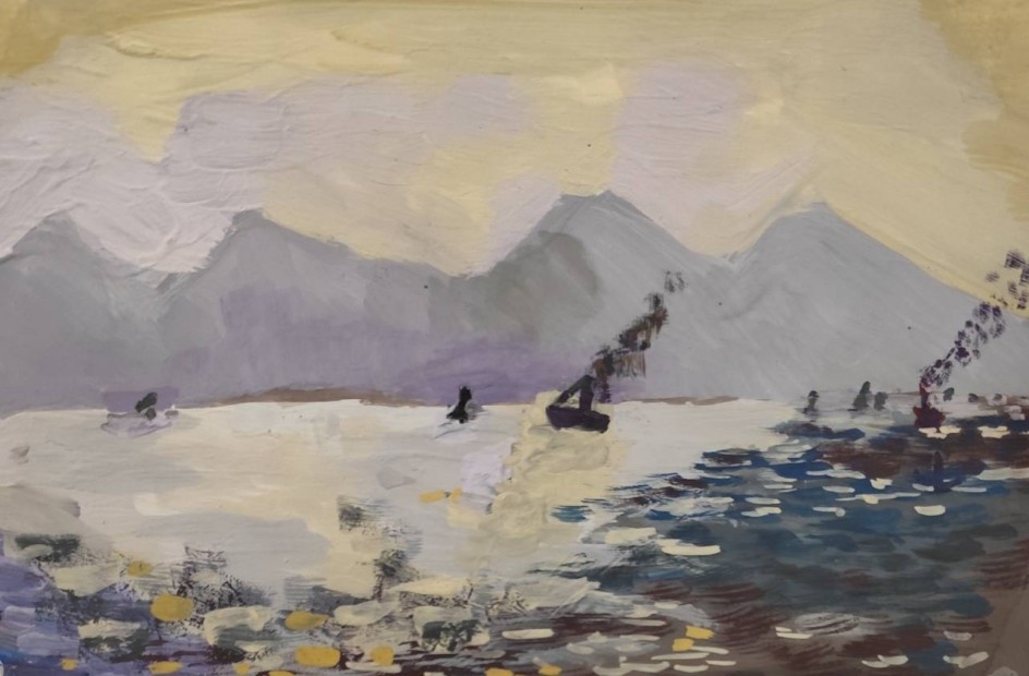 Копия работы В. Верещагина "Северная Двина"