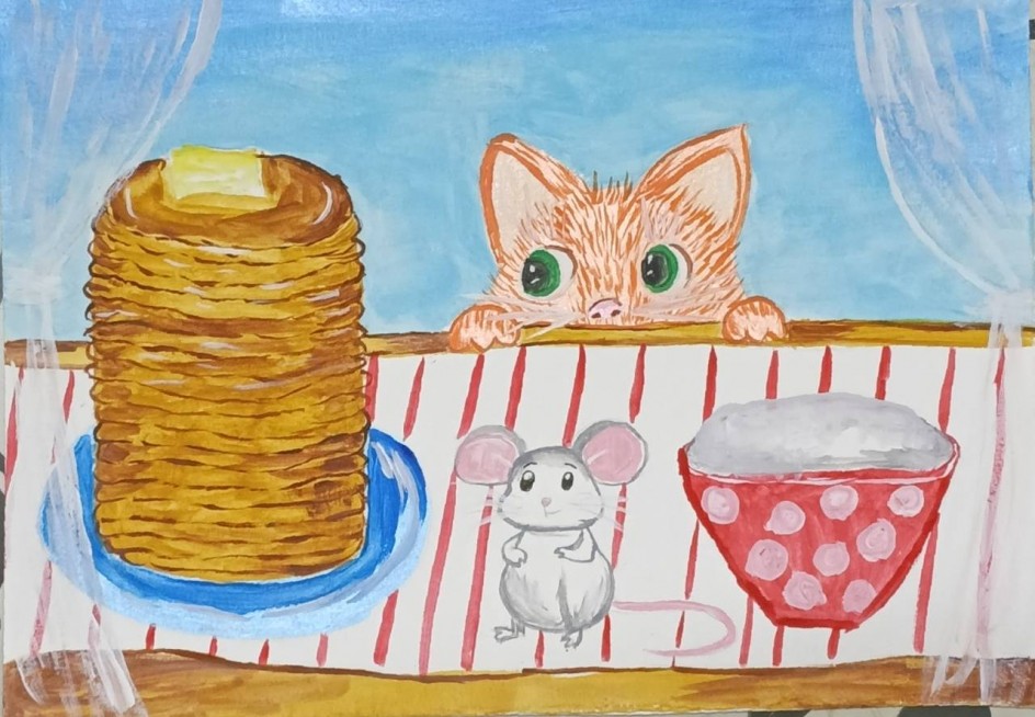 Кот и блины.