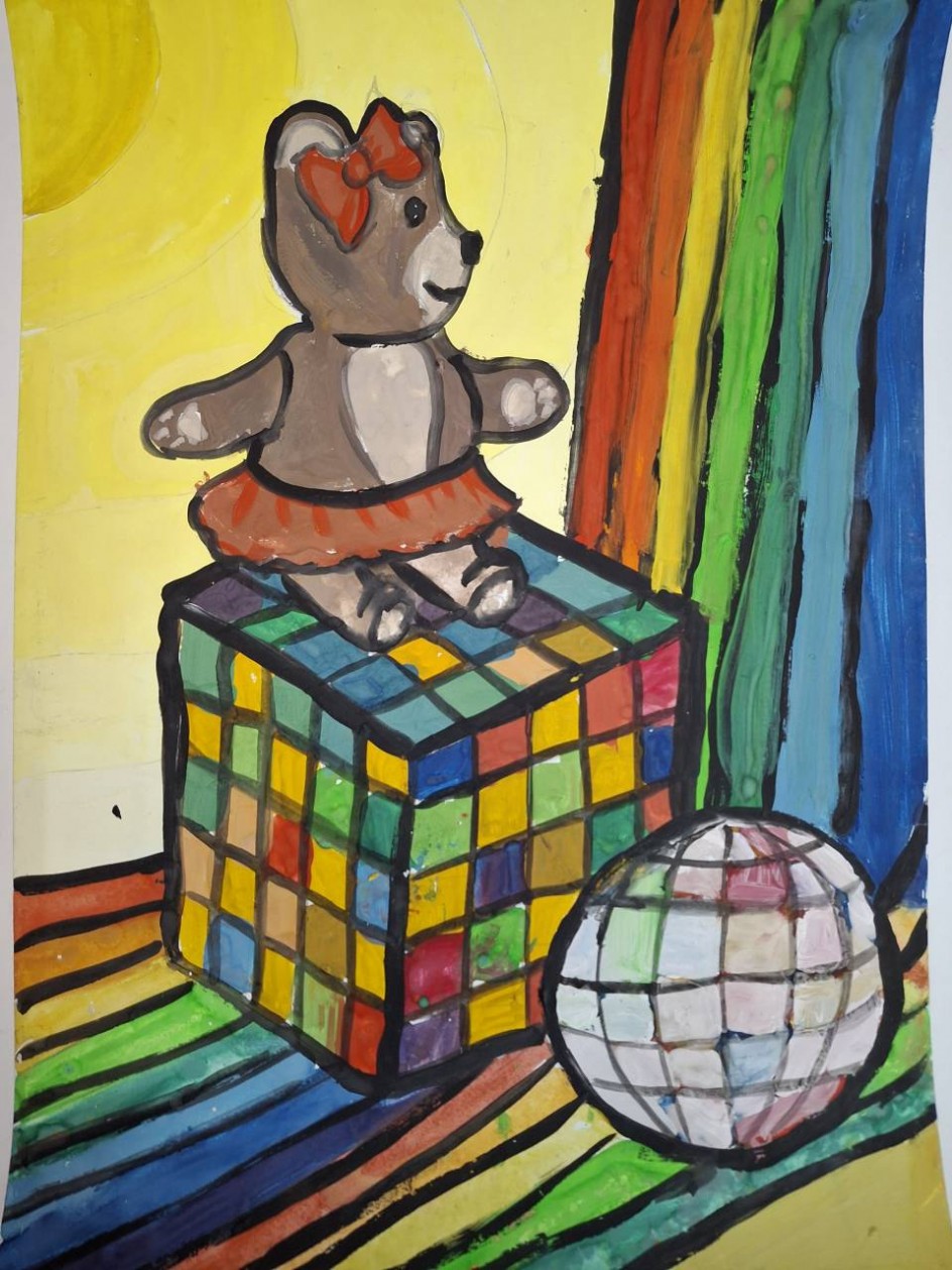 Натюрморт с кубиком