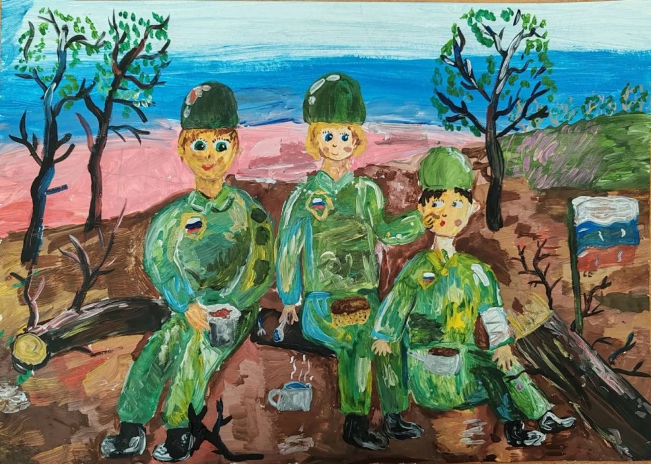 Полевой обед наших солдат