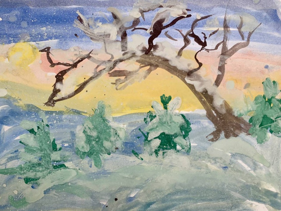 Зимний восход солнца