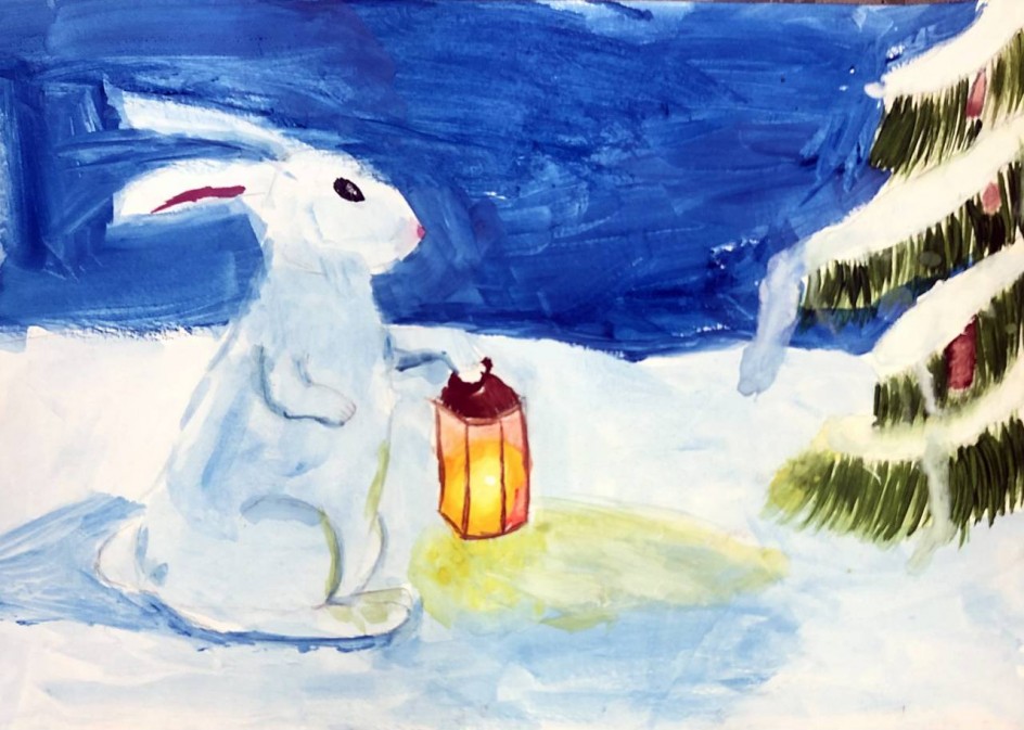 Зайчик с фонариком