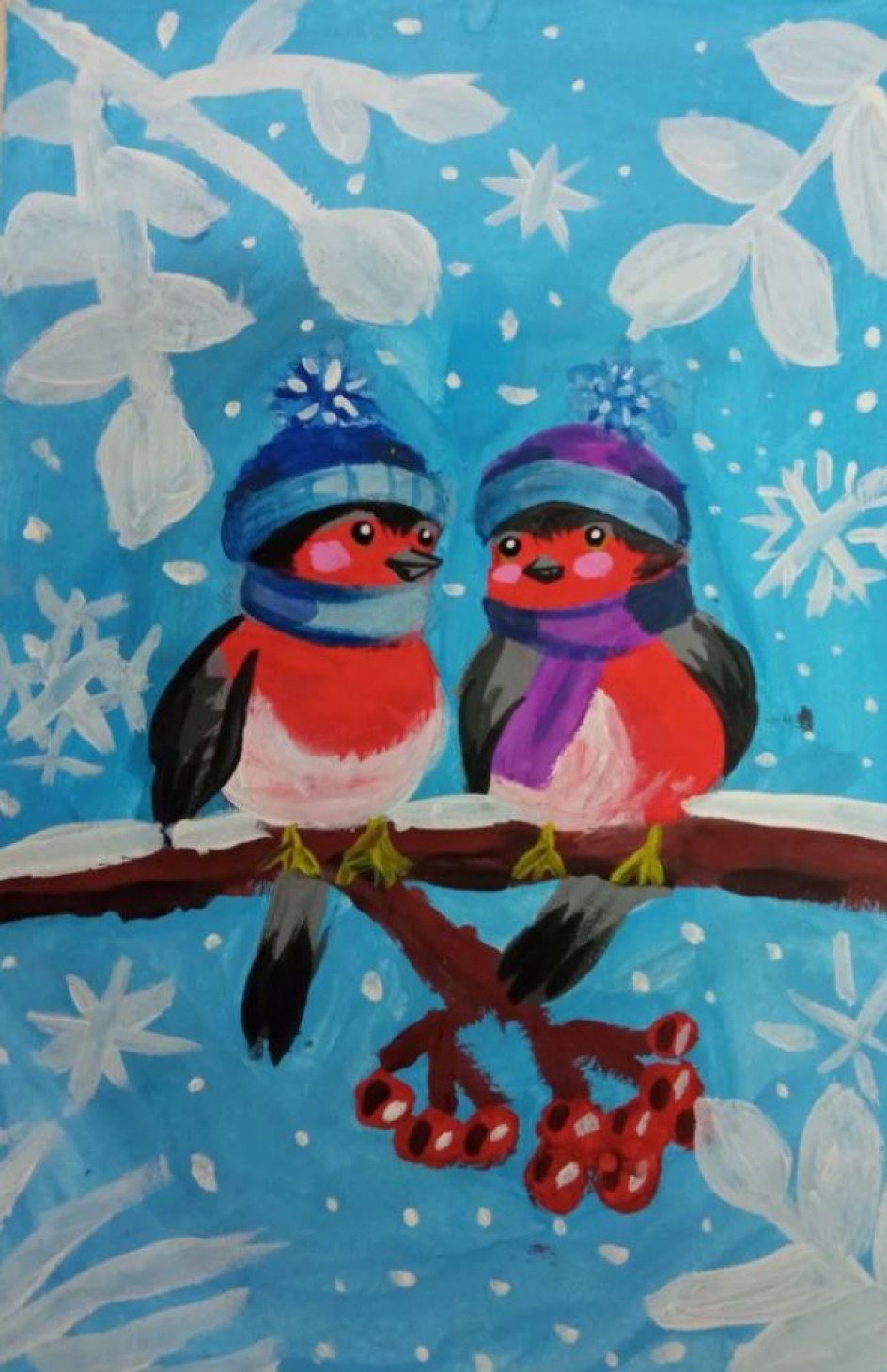 Снегири на отдыхе