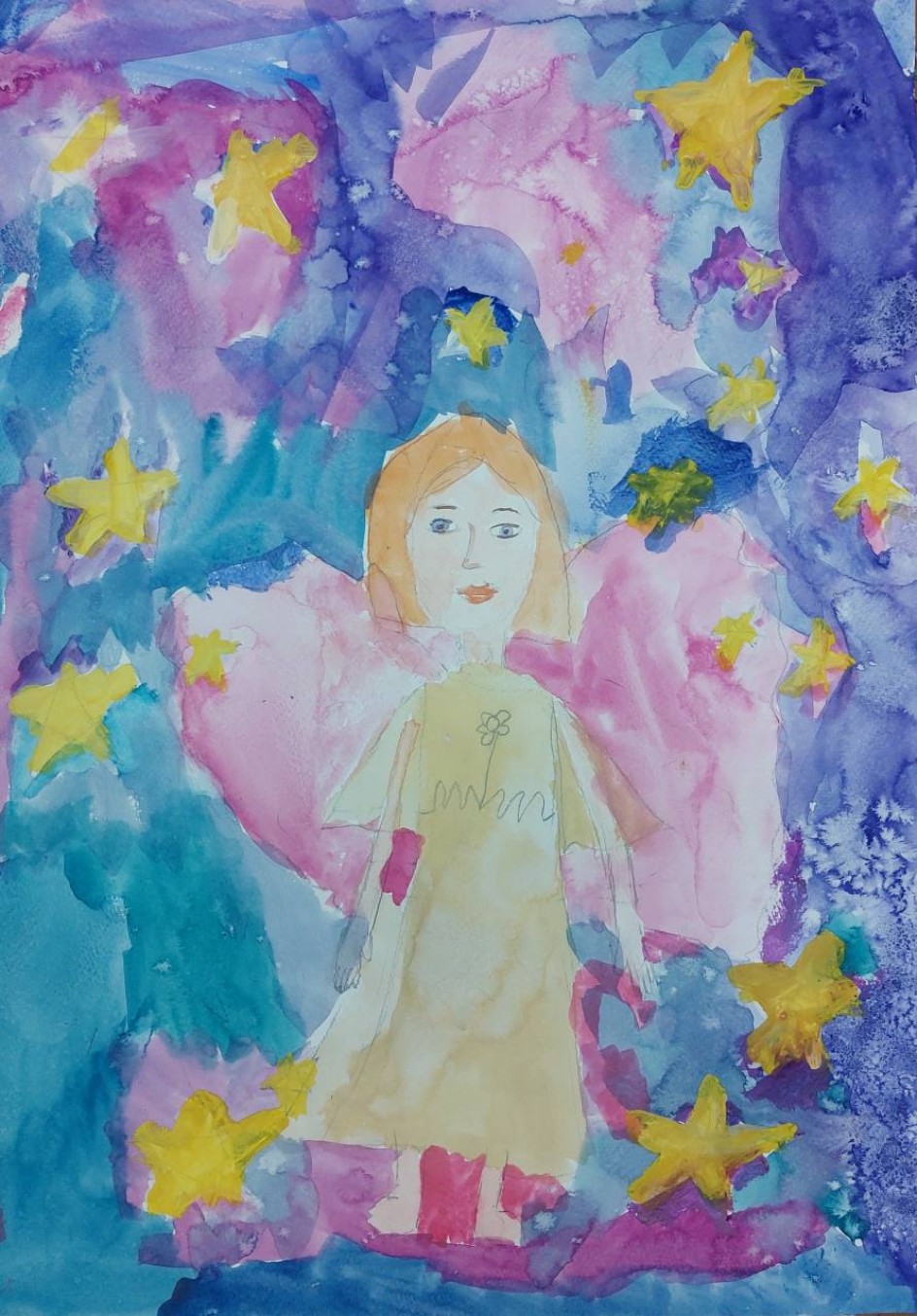 Ангел с цветком в сердце