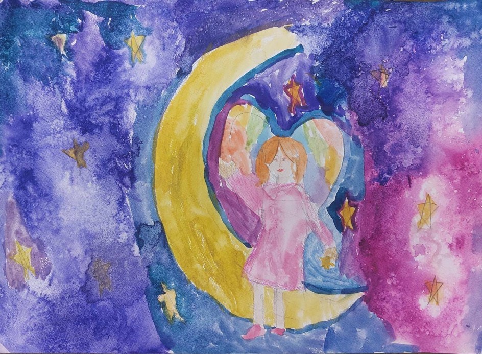 Ангел на луне