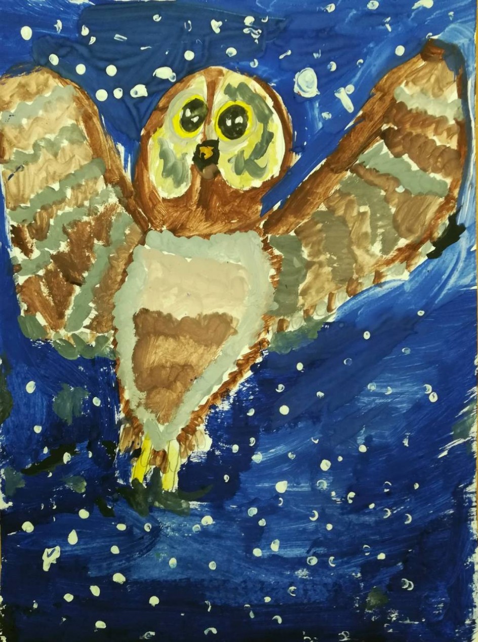 Сова в полёте