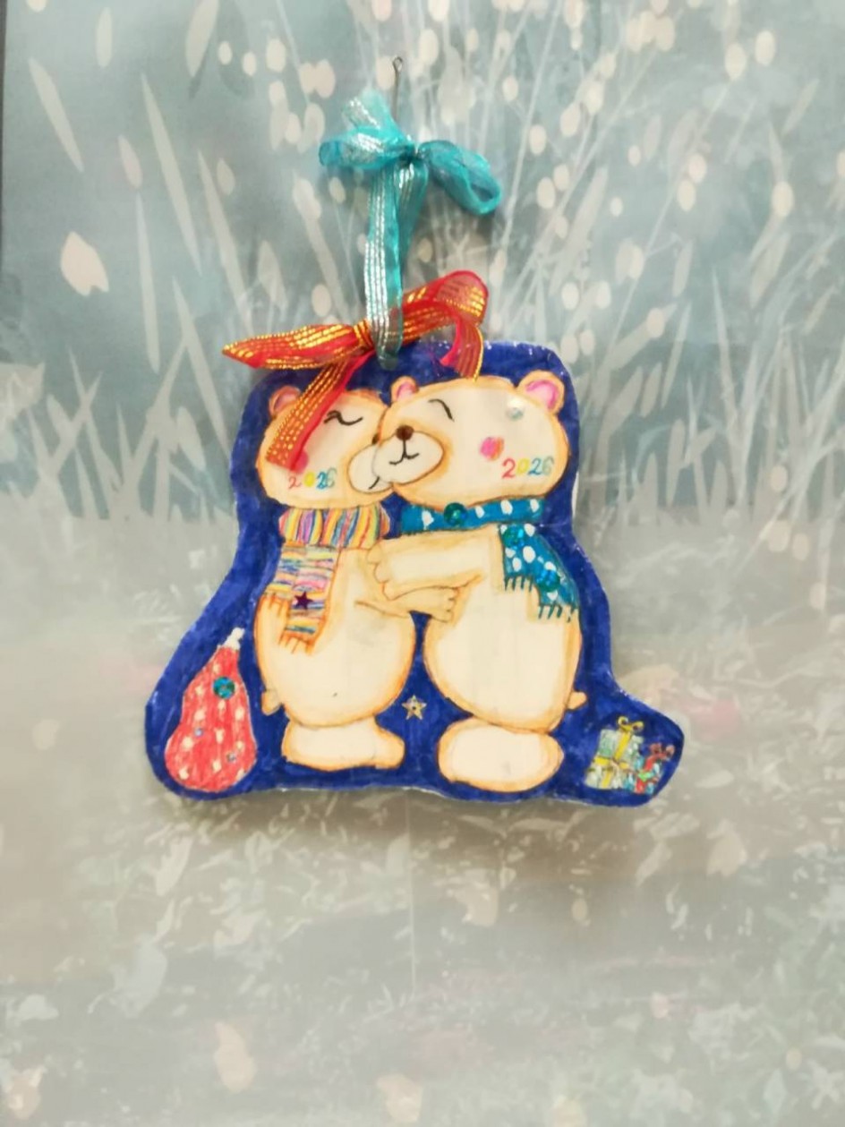 Игрушка на ёлку "Мишки"