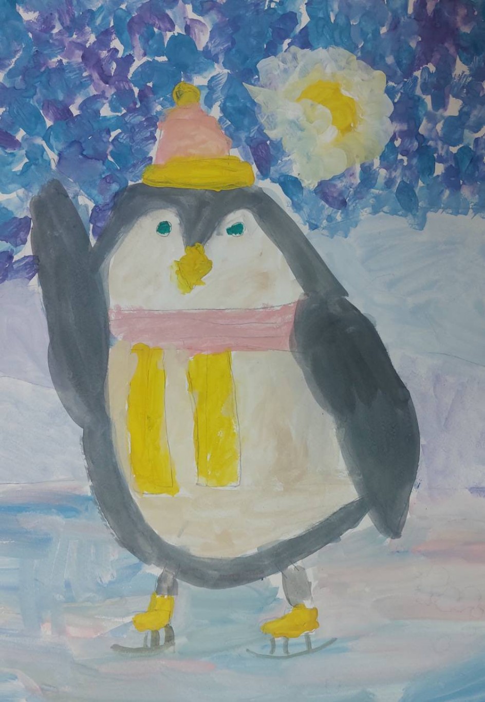 Пингвин на коньках