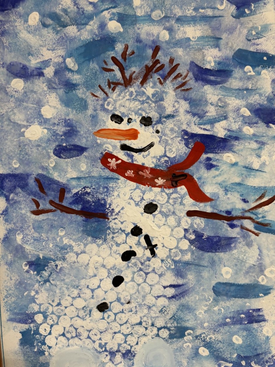 Весёлый снеговик