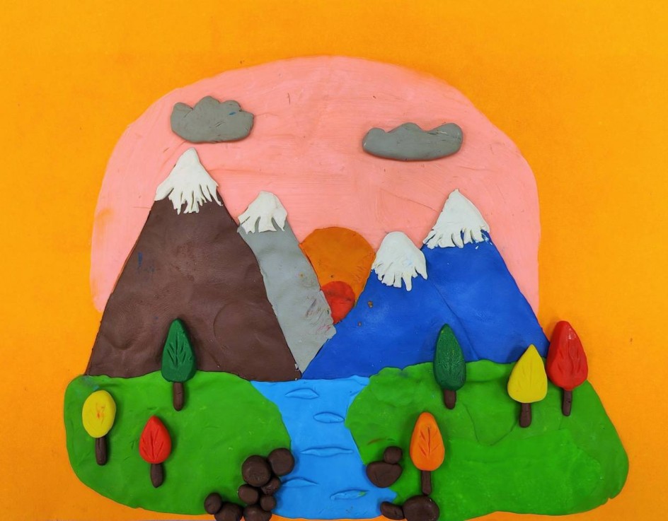 Картина из пластилина "Уголок природы! "