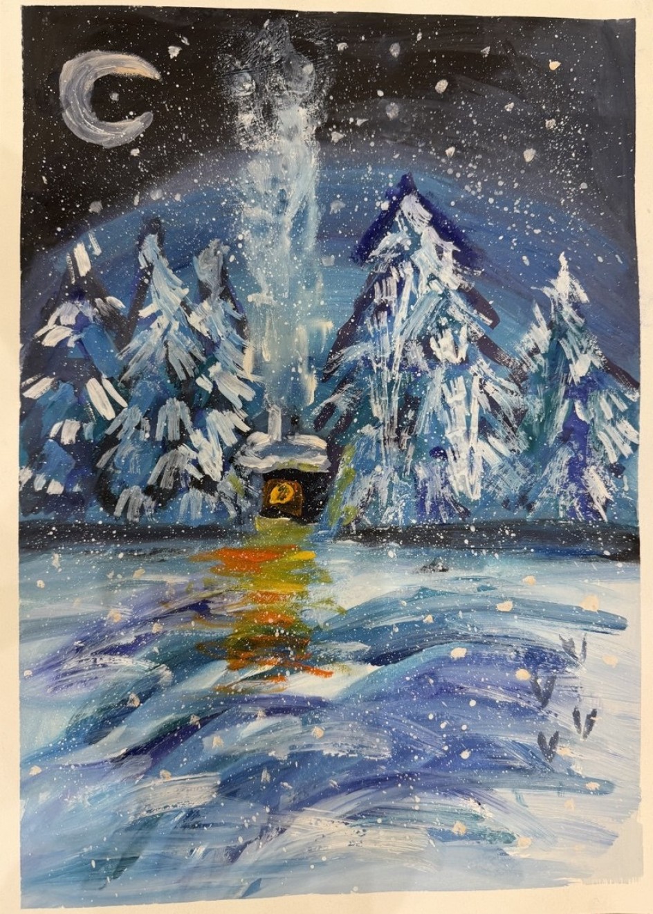 Домик в зимнем лесу!