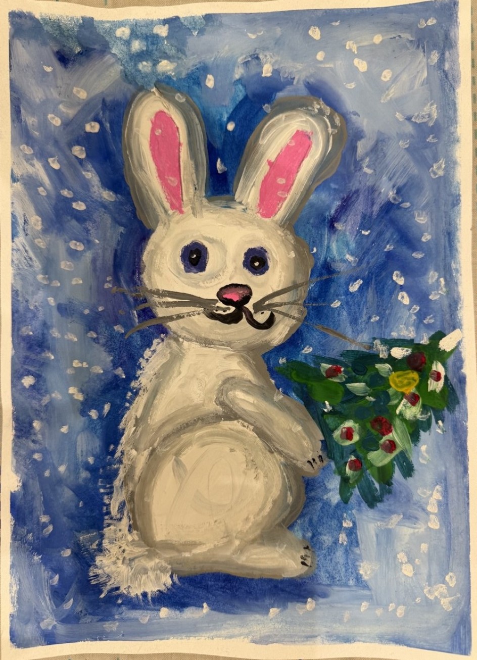 Зайка с ёлочкой