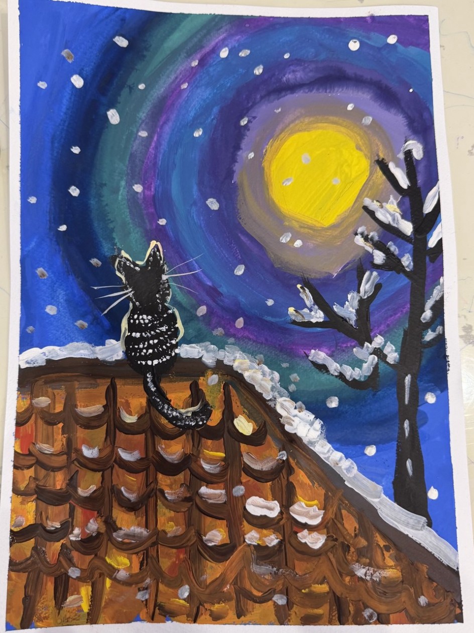 Кот на крыше