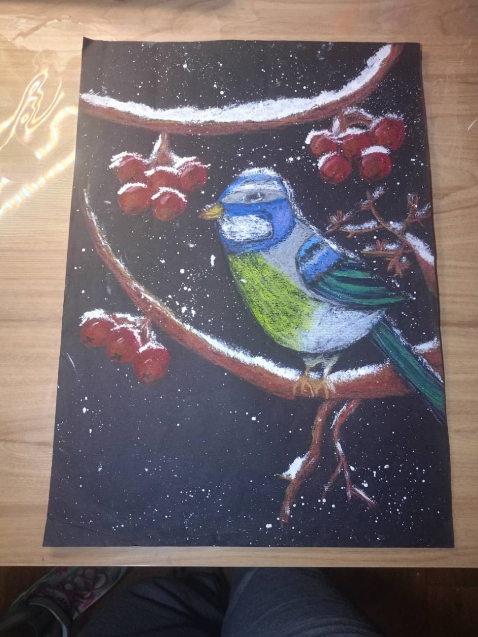 Синичка на рябине.