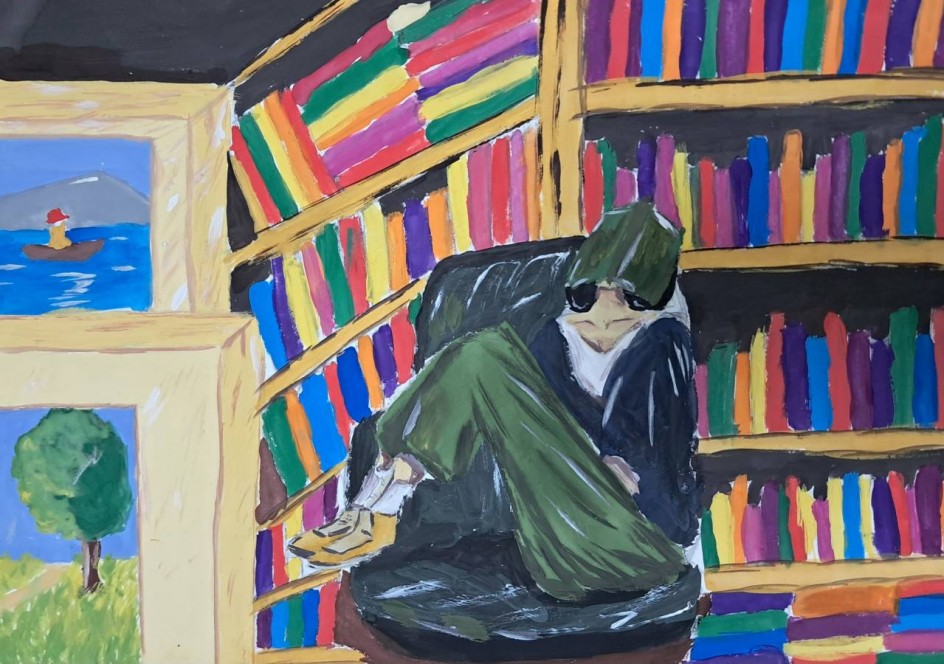 Спокойствие среди разноцветных книг