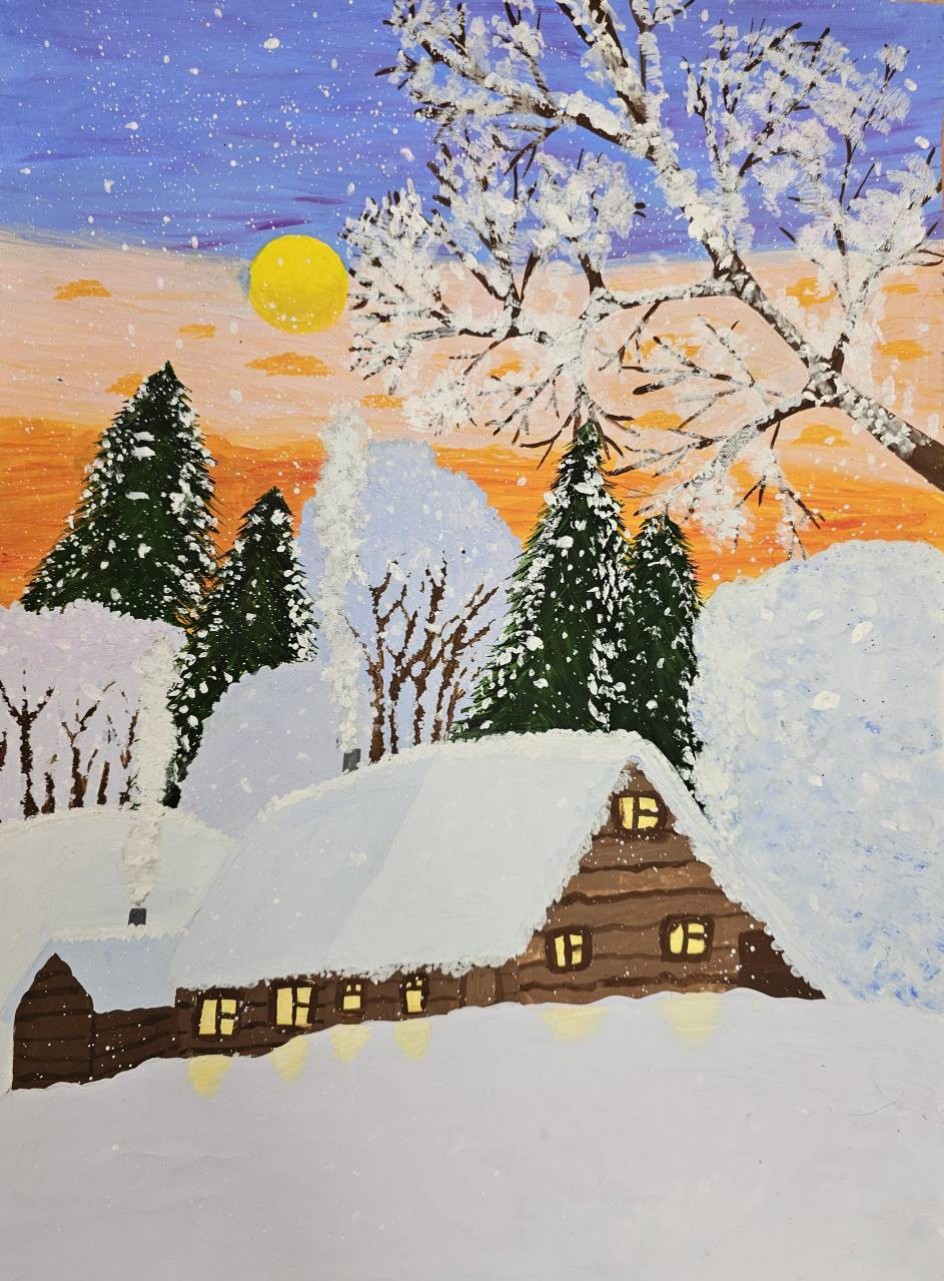 "Чарующая красота зимнего вечера"