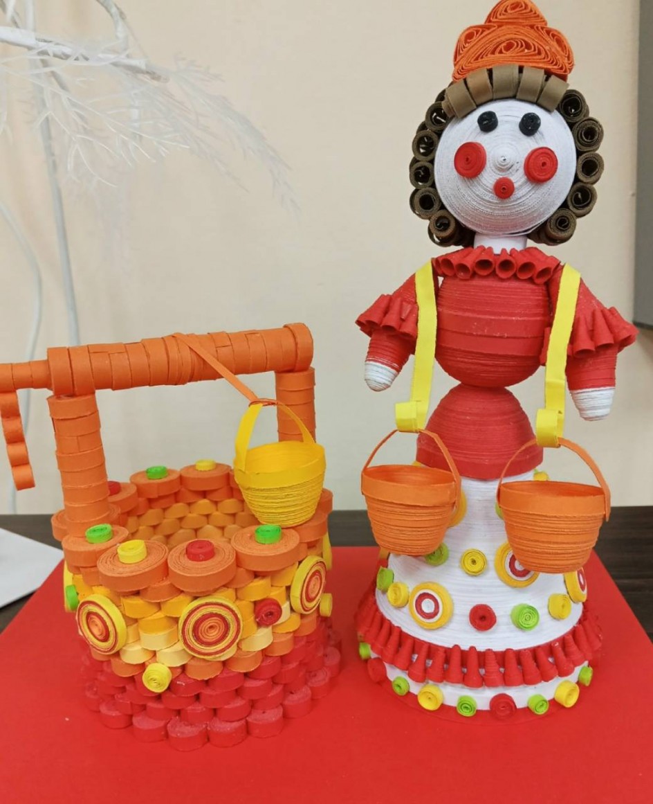 Дымковская игрушка в технике квиллинг