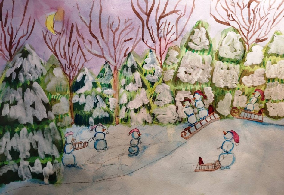 "Новогодние забавы снеговиков"