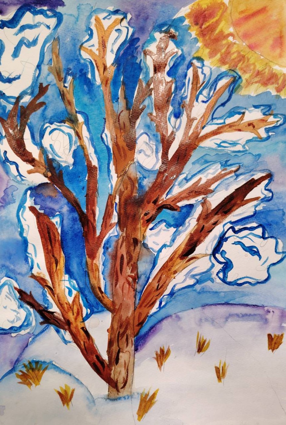 "деревце на опушке леса"