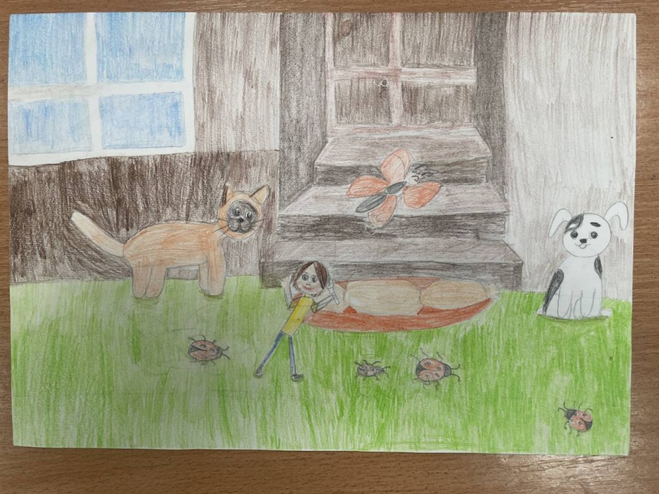 - котёнок Гав, дели сосиску!