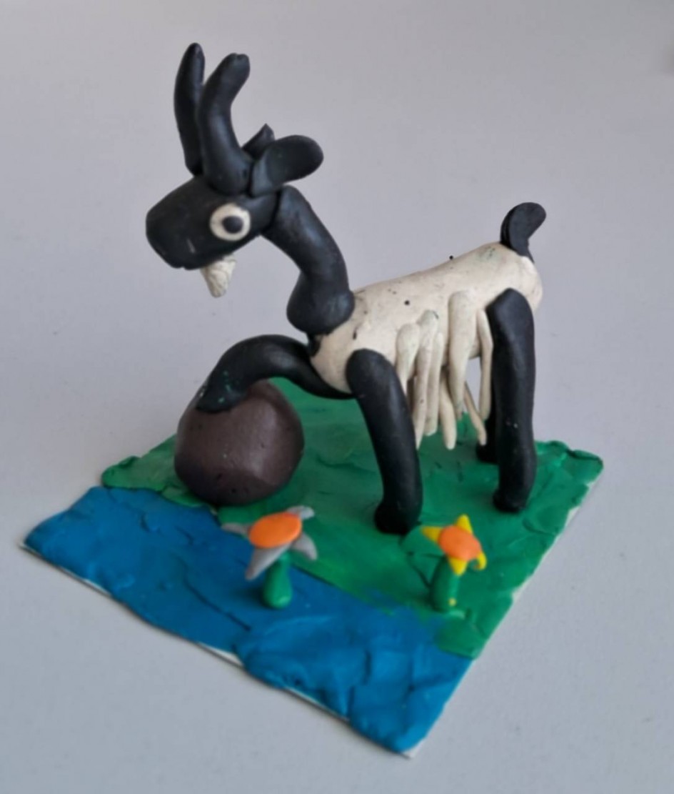 Спортсмен на лугу