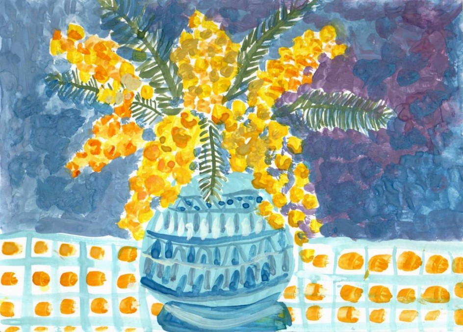 "Мимоза в голубой вазе"
