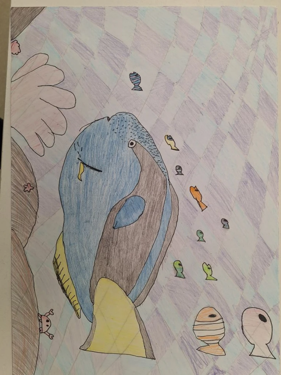 Голубая рыбка