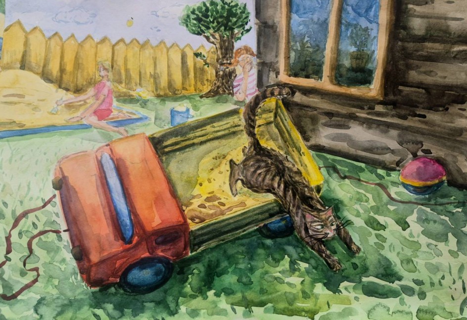 Кот кататься не привык...