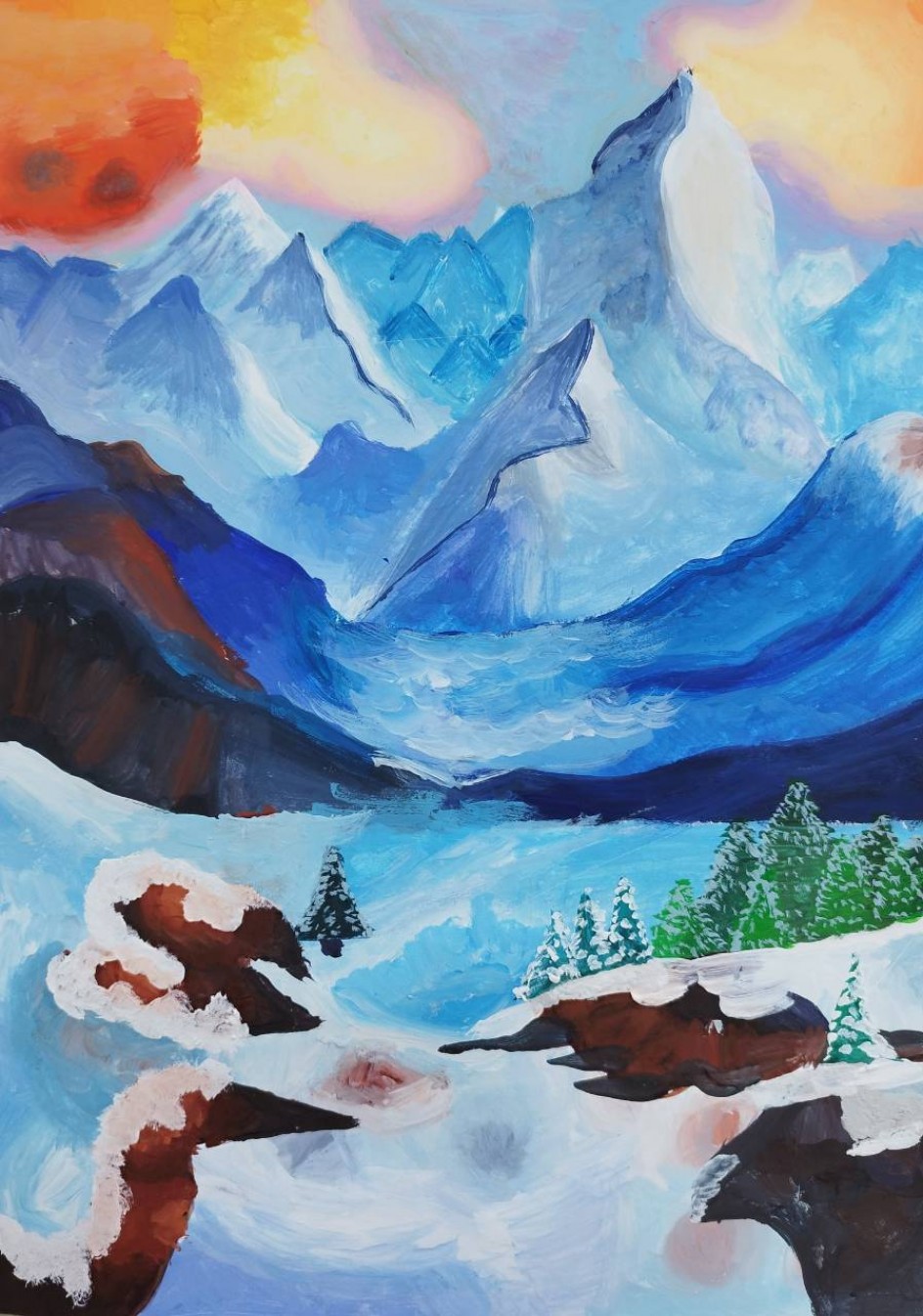"Зима в горах"