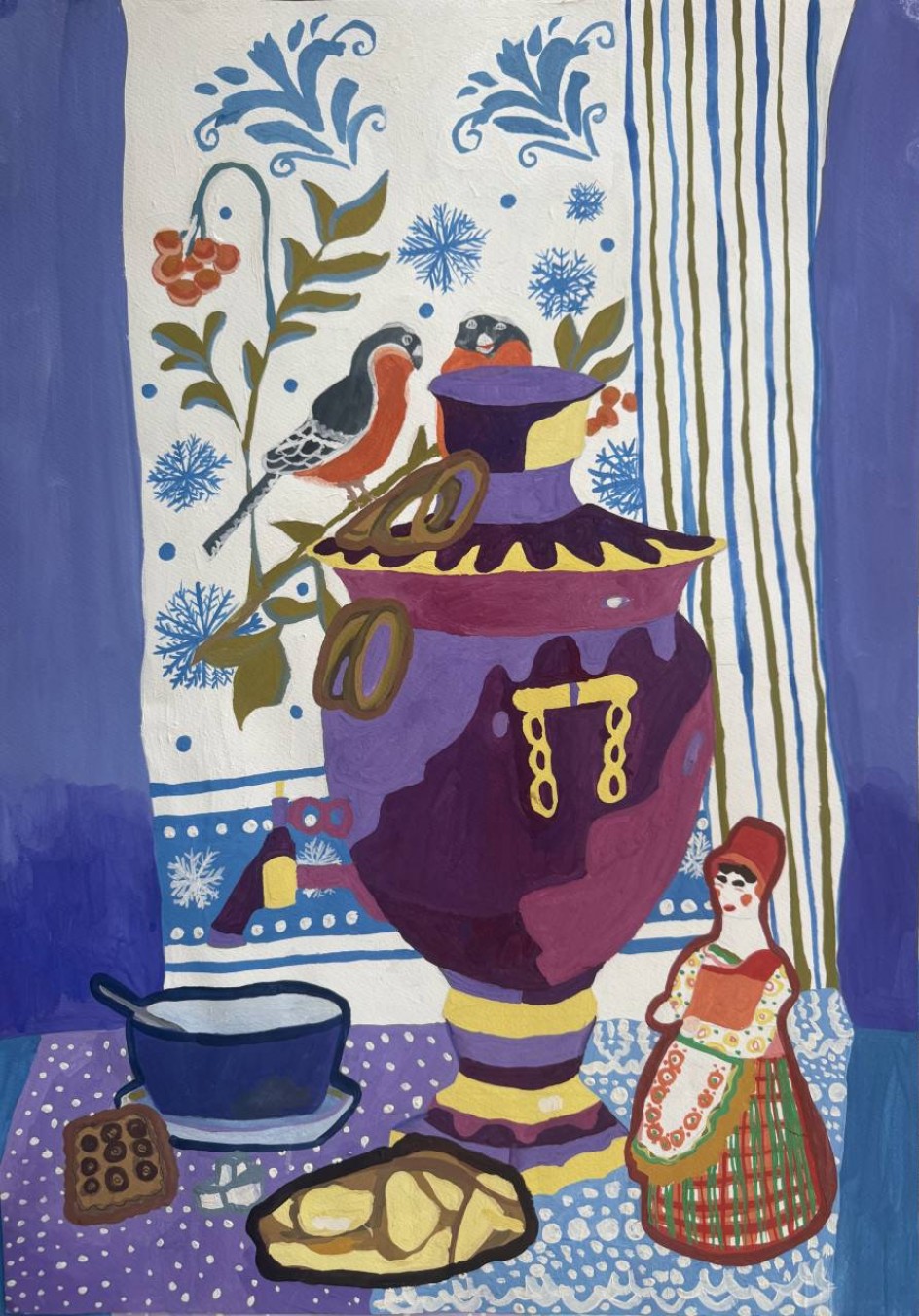 В гостях у барышни. Зимнее чаепитие.