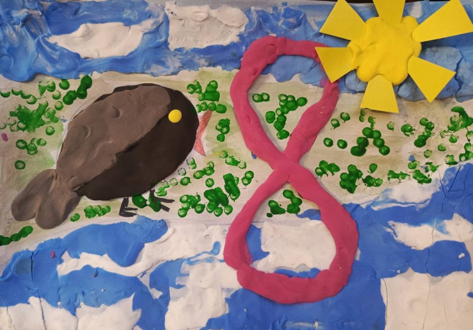 "Весенняя песенка воробышка для милой мамы"