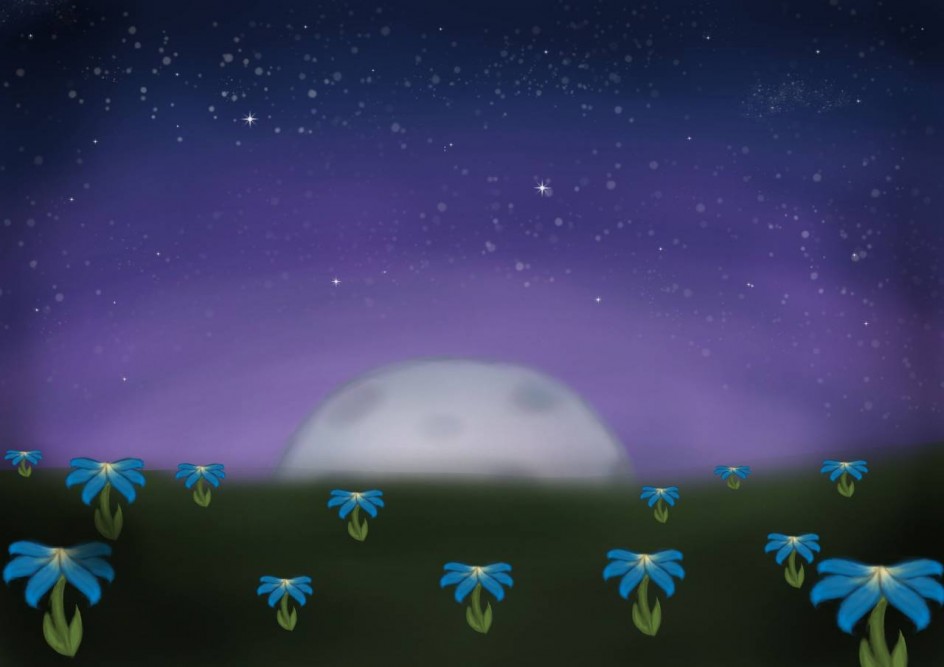 Поляна лунных цветов