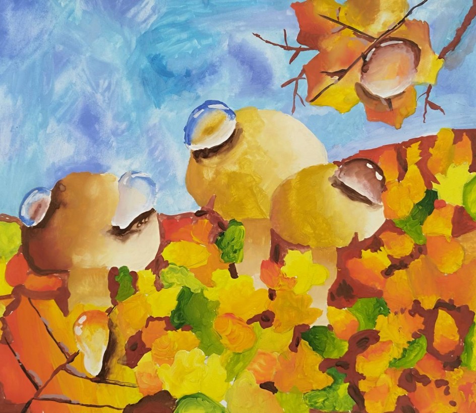 "Грибы в листве"