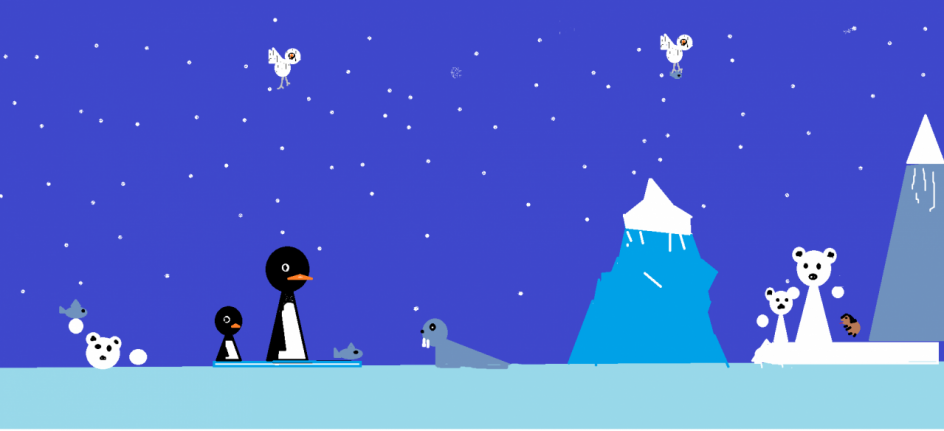 Пингвины в гостях у обитателей Арктики