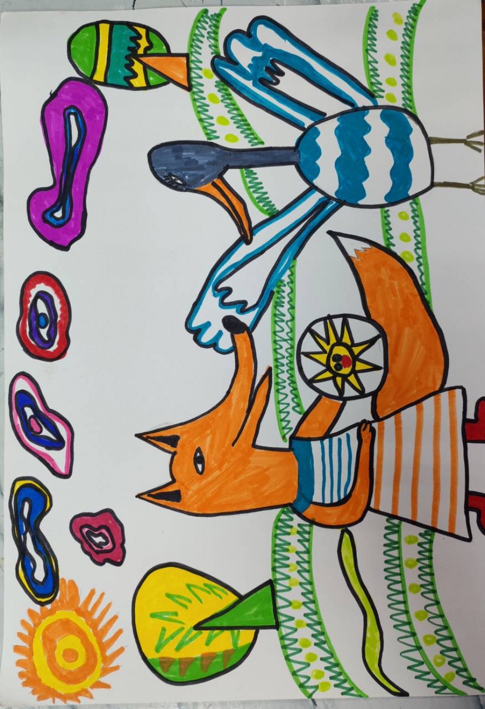 Лиса и журавль